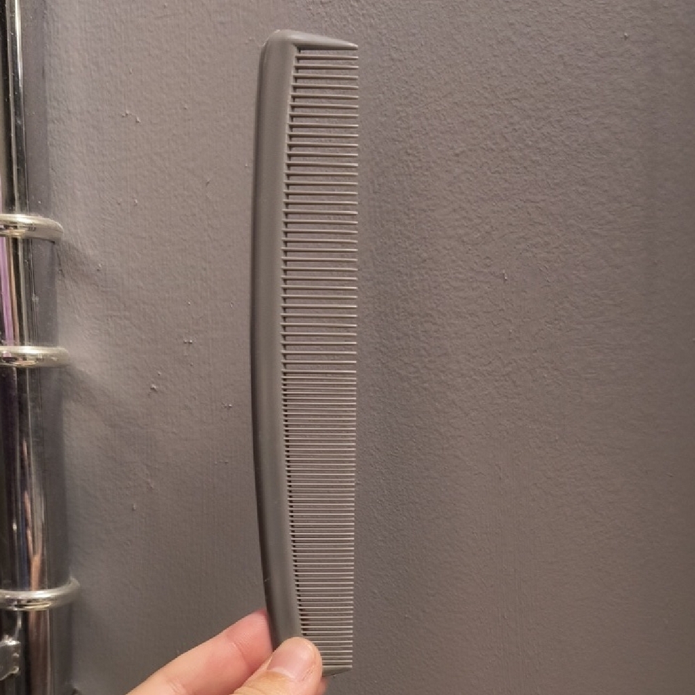 Gray Men's Grooming Comb